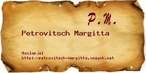 Petrovitsch Margitta névjegykártya